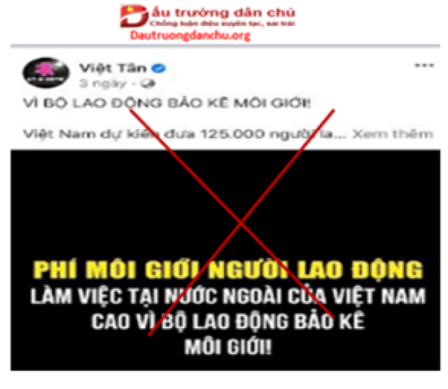 Việt Tân cố tình xuyên tạc hoạt động xuất khẩu lao động ở Việt Nam