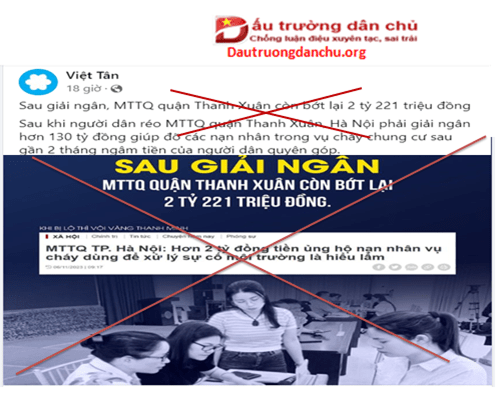 Việt Tân đã làm được gì trước nỗi đau của người dân?