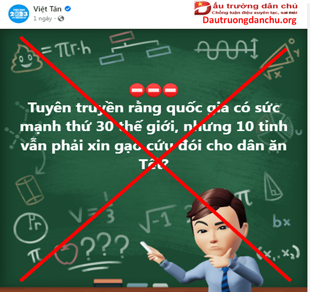 Việt Tân hướng lái xuyên tạc việc một số tỉnh xin gạo cứu đói cho dân ăn Tết