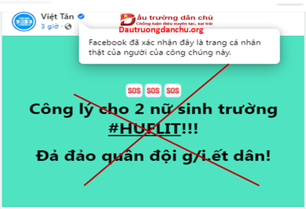 Việt Tân lại cố tình bôi nhọ hình ảnh Bộ đội Cụ Hồ