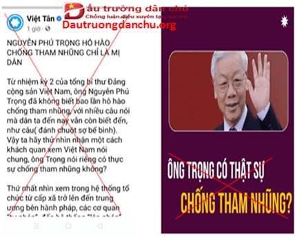 Việt Tân lại dùng thủ đoạn cũ khi cố tình xuyên tạc công tác phòng chống tham nhũng ở Việt Nam