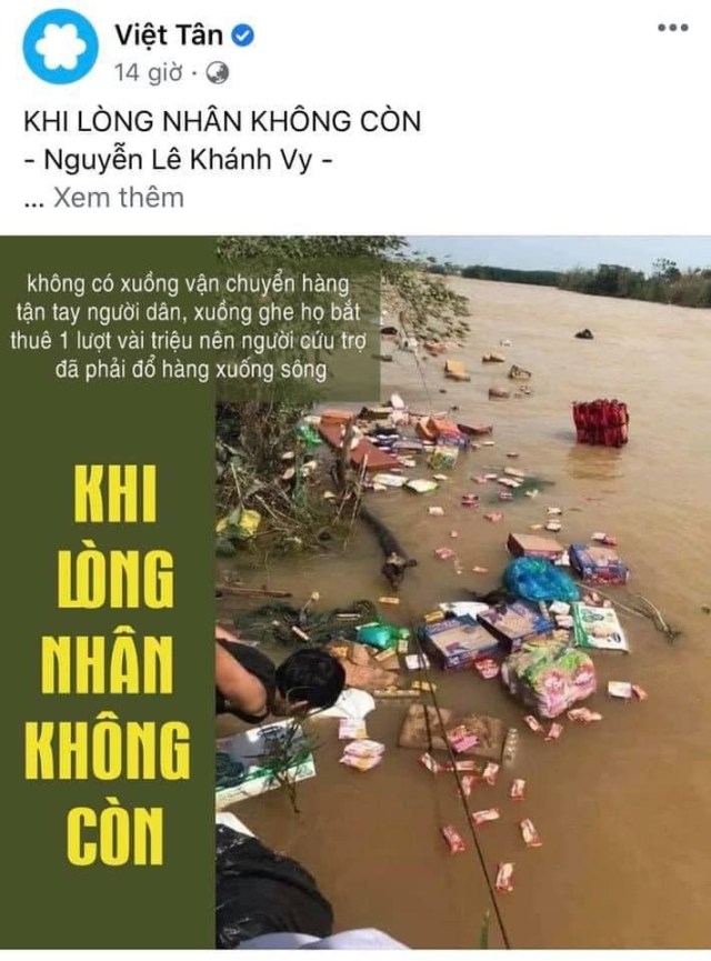 Việt Tân làm gì trong đợt lũ lụt miền Trung?