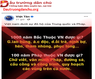 Việt Tân mượn việc so sánh tào lao, nói lời xằng bậy