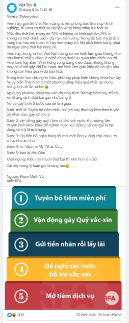 Việt tân và chiến dịch lợi dụng dịch bệnh CoVid-19 để chống phá