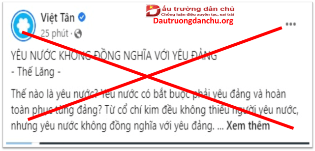 Việt Tân vẫn chiêu trò xuyên tạc, phủ nhận vai trò của Đảng ta