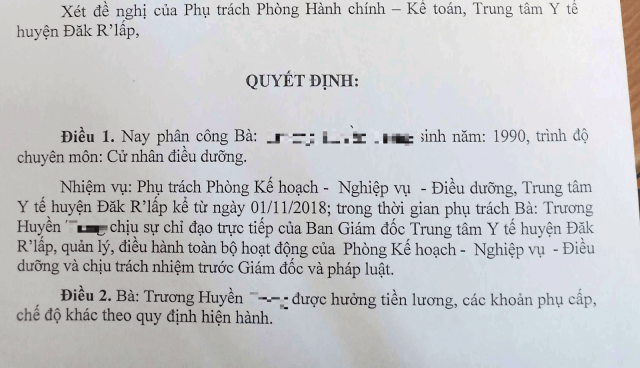 Vụ cô Trương Huyền Trang ở Đắk nông: Quyết định 