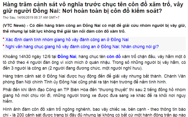 Vụ Côn đồ chặn xe gây rối ở Đồng Nai: Lạm Dụng, Hiểu Sai Về Chữ "Dân" Sẽ Làm Cho Chính Quyền Trở Nên Dân Túy Và Nhút Nhát