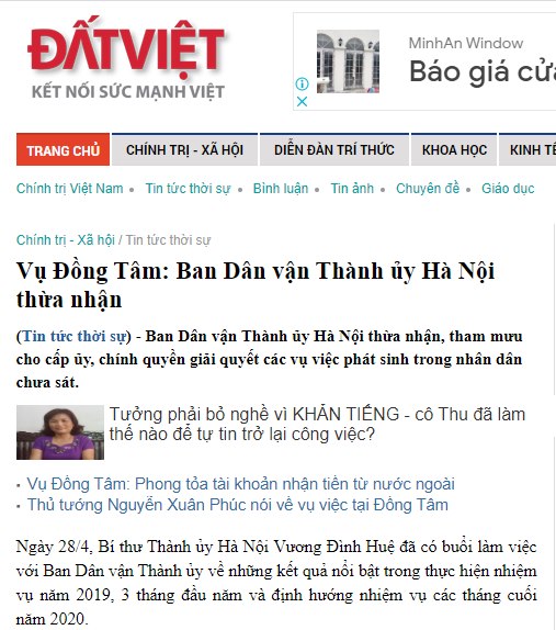 Vụ Đồng Tâm và những kiểu giật tít “bẻ lái” của “lều” báo