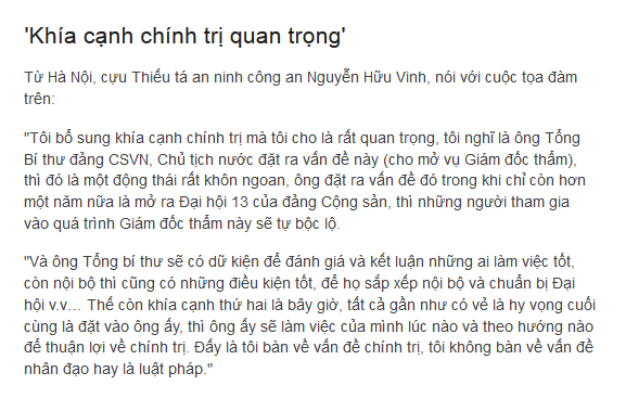 Vụ Hồ Duy Hải: Đa đảng và tam quyền phân lập không phải là cách kiểm soát quyền lực duy nhất