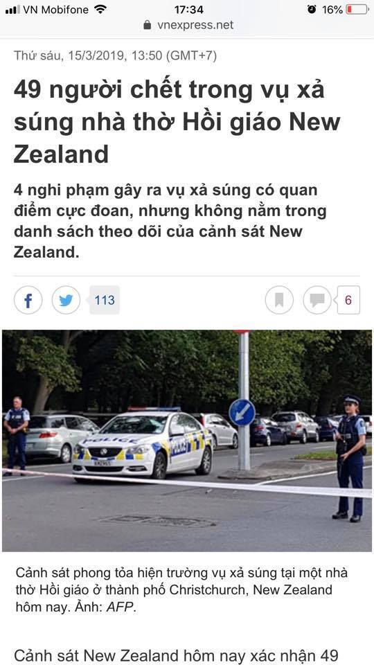 Vụ Xả Súng Làm 49 Người Chết Ở New Zealand Và Những Câu Hỏi