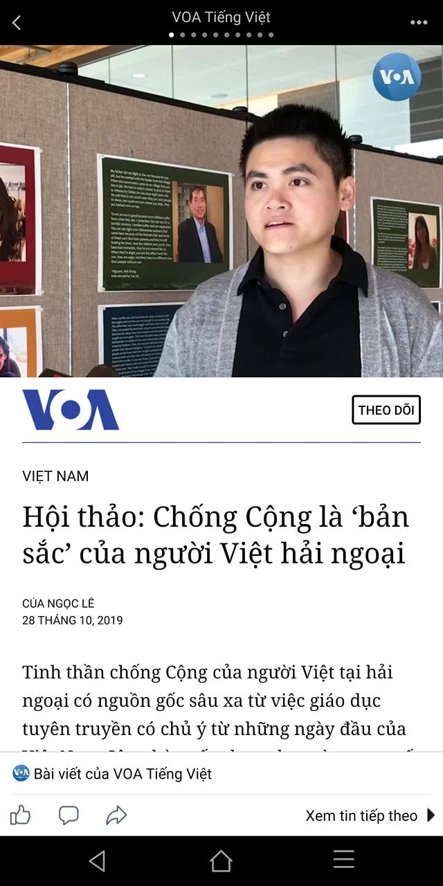 Wow. Chống Cộng giờ lên thành 