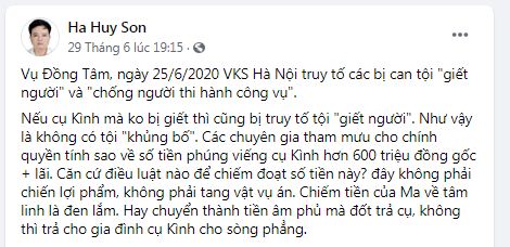 Xung quanh tội danh “khủng bố” trong vụ Đồng Tâm 10/1/2020!