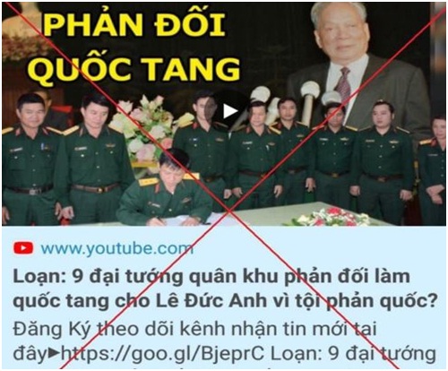 Xuyên Tạc Về Lễ Tang Nguyên Chủ Tịch Nước Lê Đức Anh – Hành Động Không Thể Chấp Nhận Được