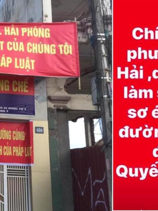 Yêu cầu làm rõ việc chính quyền quận Hải An có đẩy dân vào đường cùng, phải dùng gas để liều chết giữ đất?